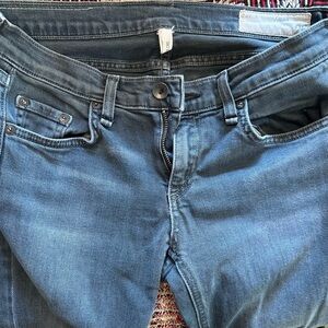 Rag & Bone The Dre Blue Jeans with Stretch and Faded Wash